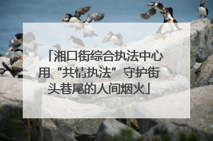 湘口街综合执法中心用“共情执法”守护街头巷尾的人间烟火